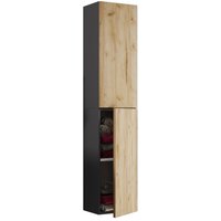 VCM Hochschrank Lendas Anthrazit/Honig-Eiche