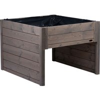 dobar Mährobotergarage mit Pflanzkasten, Grau