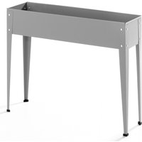 POWERTEC GARDEN Metall-Hochbeet, ca. 100 x 40 x 80 cm - Grau