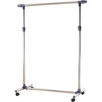 HOMCOM Garderobenständer Kleiderständer, höhenverstellbar und rollbar
