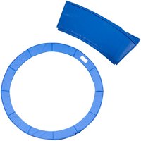 HOMCOM Trampolin Sicherheitsnetz 8ft 10ft 12ft 15ft Randabdeckung: Ø366 cm-Blau (Trampolin nicht inbegriffen)