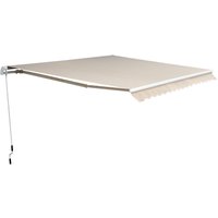 Outsunny Markise Gelenkarmmarkise Markise 3m breit Sonnenschutz Beige