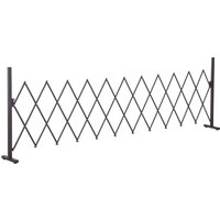 Outsunny Scherengitter Absperrgitter ausziehbar 35-300cm Garten Alu Braun