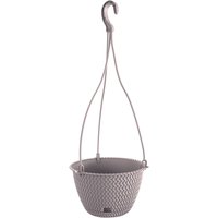 POWERTEC GARDEN Strickoptik-Hängetopf, ca. 4,8 Liter - Mocca