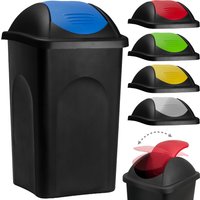 DEUBA Deuba Mülleimer Multipat Kunststoff 60L 68 x 41 x 41cm schwarz / gelb