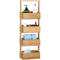 Casaria Casaria Badezimmerregal Bambus 4 Fächer 88 x 28 x 16cm braun