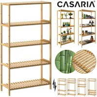 Casaria Casaria Standregal Bambus mit 5 Etagen 130 x 60 x 26cm braun