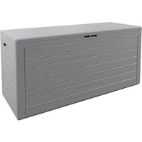 Casaria Deuba Auflagenbox Holzoptik Woody 120 x 57 x 46cm grau