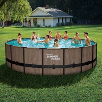 50NRTH Summer Waves Elite Pool 549x132 cm, Teak-Optik