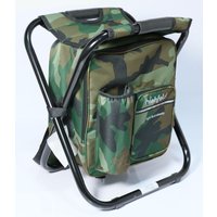 HIGHFELD Camping Stuhl mit Rucksack und Kühltasche, ca. 36 x 29 x 41 cm – Camouflage