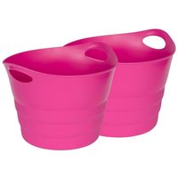 Kreher Set: 2 x Kreher Multifunktionskorb "Honey" 42 Liter (Pink)