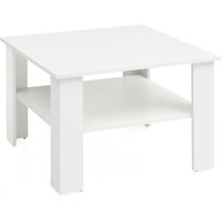 Wohnling Couchtisch WL5.834 Tisch Holz 60x42x60cm Wohnzimmertisch Weiß Sofatisch