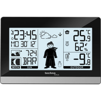 Technoline WS9612 moderne Wetterstation, schwarz