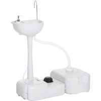 Outsunny Camping Waschbecken mit Auffangbehälter für Abwasser 17L Wassertank