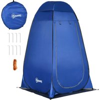 Outsunny Pop up Dusch-/Toilettenzelt, Dunkelblau+Silber 126 x 124 x 189 cm