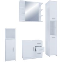 VCM 4-tlg. Badmöbelset Badezimmer Set "Zalo III" Weiß