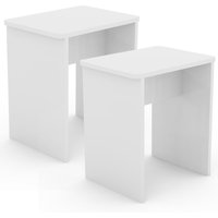 VCM 2er Set Hocker "Esal" Weiß