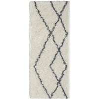 MyFlair Teppich Laure , 80cm x 200cm, Farbe Weiß, rechteckig, Florhöhe 37mm
