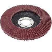 Vago-Tools 10x Fächerschleifscheiben 115mm flach Körnung 60 Braun Lamellenscheibe