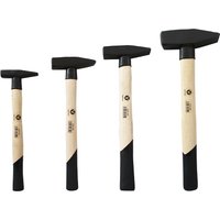 Vago-Tools Profi 4 tlg Set Schlosserhammer Schlosser Hammer 100 200 300 800 g