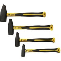 Vago-Tools Profi 4 tlg Set Schlosserhammer Fiberglasstiel Hammer 300g 500g 800g 1000 g