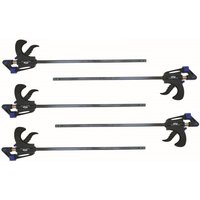 Vago-Tools 5x Schnellspannzwinge 300 mm Einhandzwinge Klemmzwinge Schraubzwingen