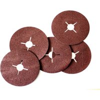 Vago-Tools 100x Fiberscheiben 125mm Fiberschleifscheiben für Winkelschleifer P120