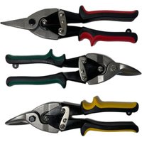 Vago-Tools Blechschere Metallschere Gerade/Rechts/Links Set 250mm je 1 Stück