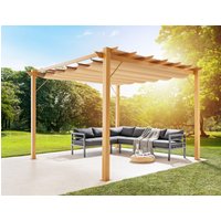 CHILLROI Pavillon "Pergola" aus Aluminium,, ca. 350 x 350 x 236 cm – Buche