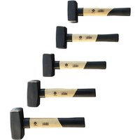 Vago-Tools 5 tlg Set Fäustelhammer 800/1000/1250/1500/2000 g Hammer Fäustel
