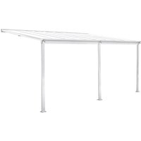 HC Garten & Freizeit Terrassendach/Veranda, aus Aluminium ca. 557 x 303 x 258 cm - Weiß