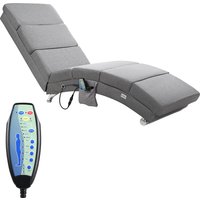 Casaria Relaxliege London Grau mit Massage- & Heizfunktion