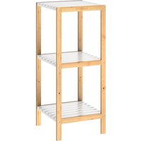 Casaria Casaria Standregal Bambus Weiß 80x33x34cm