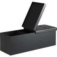 Casaria Casaria Sitzbank Schwarz 115x38x38cm mit Klappdeckel