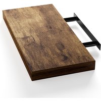Casaria Casaria Wandregal Schweberegal 50cm Eiche dunkel + Halterung
