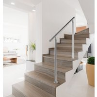 BELLA CASA Treppengeländer Set - ca. 120x 120 cm, Edelstahl inkl. 2 Pfosten