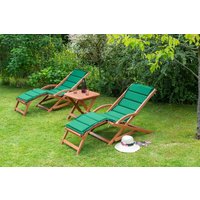 Merxx Copa Cabana Set 5tlg. 2 Schwungliegen, Wendekissen, 1 Hocker
