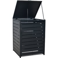 Merxx Mülltonnenabdeckung Basis klein Aluminium mit Stahl
