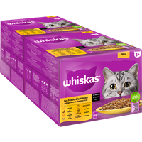 Whiskas Portionsbeutel Multipack Vorratspack 1+ Geflügel Auswahl in Sauce 24 x 85g