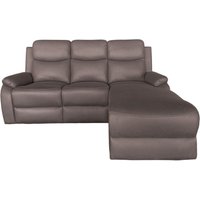Happy Home Ecksofa mit Relaxfunktion - Braun