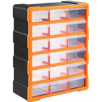 Casaria monzana Kleinteileorganizer 47,5x38x16cm 18 Fächer