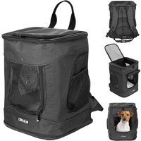 Casaria Cadoca Haustierrucksack Schwarz 41x30x31cm