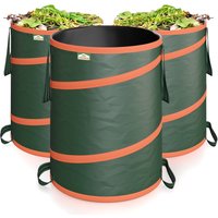Casaria Gardebruk Popup Gartentasche 3er-Set Grün je 165 Liter