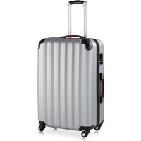 Casaria monzana Koffer Hartschale Baseline Silber XL aus ABS 90l 45,5x28x70cm