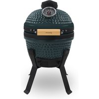 H.Koenig Kamado Barbecue YOKO13, Japanischer Keramik-Kohlegrill 32cm, Schwarz