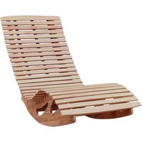 HC Garten & Freizeit Ergonomische Schwungliege / Saunaliege aus Akazienholz, faltbar
