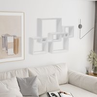 Happy Home 4er-Set Wandregal, ca. 44 x 10 x 60 cm - Weiß