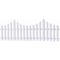 POWERTEC GARDEN 10 teiliges Gartenzaun-Set aus PP, ca. 61 x 21,5 cm