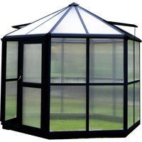 HC Home & Living Wintergarten-/Sommergarten Haus aus Aluminium, ca. 320 x 283 x 275 cm - Schwarz