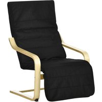 HOMCOM Relaxsessel Schwingstuhl Ruhesessel, Relaxstuhl mit Verstellbarem Fußteil
